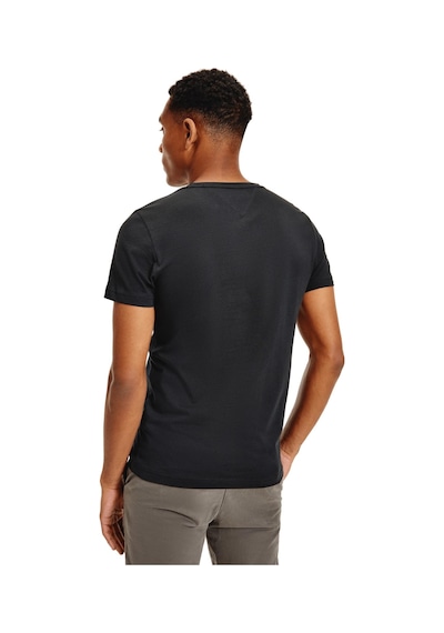 Tommy Hilfiger Erkek Marka Logolu Gündelik Kullanıma Uygun Organik Pamuklu Siyah T-shirt Mw0mw11465b-10819 Black