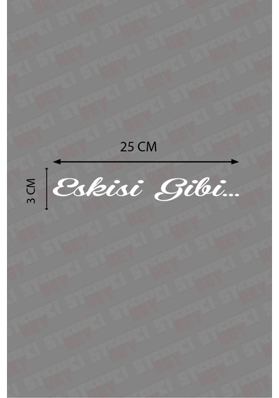 One Vıp Sale Eskisi Gibi Arka Cam Yazısı Özel Üretim Beyaz 25 3 Cm Mukavemetli