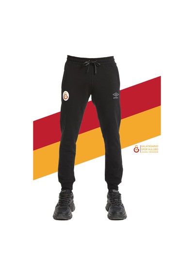 Galatasaray Lisanslı Umbro Lastikli Paça Siyah Eşofman Altı 027 Siyah