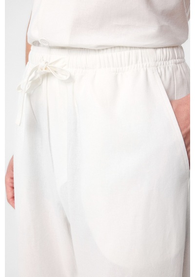 Antioch Keten Karışımlı Jogger Erkek Pantolon Ekru