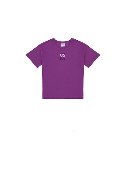 U.S. Polo Assn. Erkek Çocuk Menekşe Oversize Bisiklet Yaka Tişört 50306498-VR037