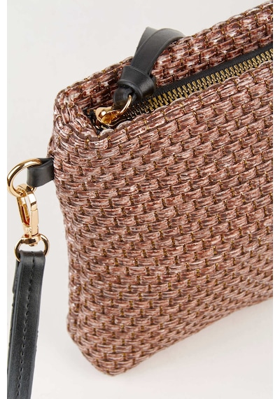 Vivaq Kadın Bellis Hasır Açık Kahve Astarlı Suni Deri Bilek Askılı Portföy El Ve Clutch Çanta Kahverengi