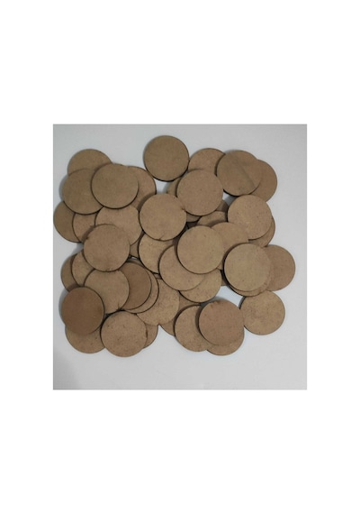 5 Cm Çapında 25 Adet Yuvarlak 3mm Mdf - Diğer