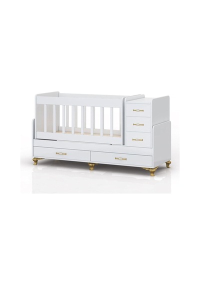 Mdf Korkuluklu, Anne Yanı, Çekmeceli, Büyüyen, Karyola Olabilen, Sallanır Beşik 60 X 120 Çok Renkli Mdf Korkuluklu, Anne Yanı, Çekmeceli, Büyüyen, Karyola Olabilen, Sallanır Beşik 60 X 120 Çok Renkli