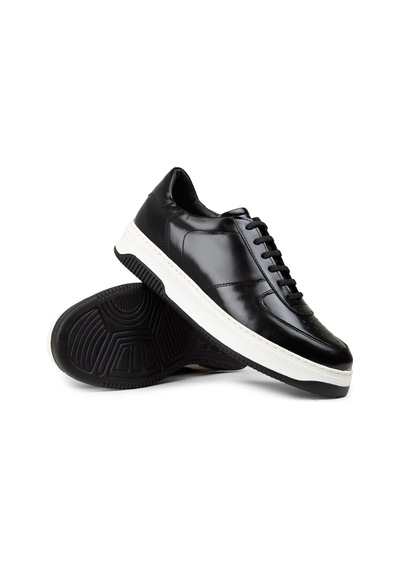 Deery Erkek Hakiki Deri Siyah Sneaker Ayakkabı - 01965msyhe09 Siyah