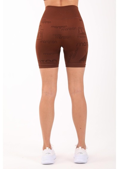 Maraton Active Slimfit Kadın Koşu Sepya Şort 818015-sepya