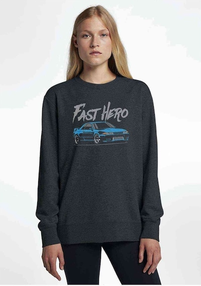 Skyline R32 Gt R Baskılı Füme Antrasit Kadın Sweatshirt