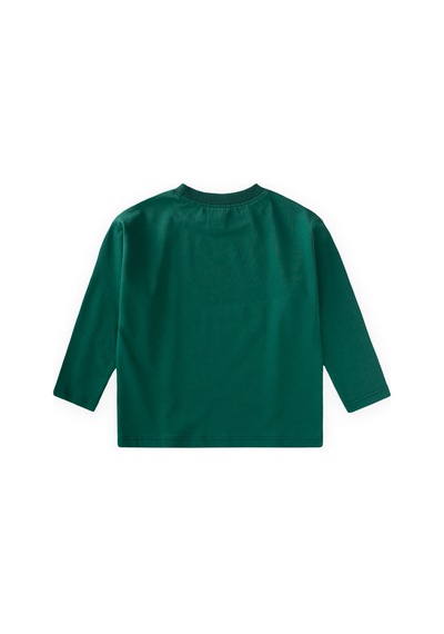 Cigit Sloganlı Uzun Kollu T-shirt 2-10 Yaş Yeşil