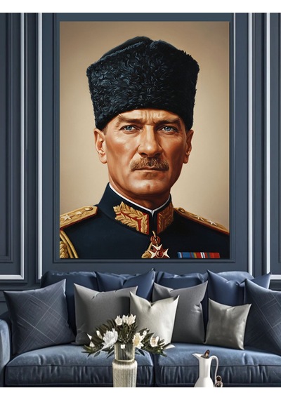 Eski Osmanlı Padişahı Portre Dekoratif Kanvas - Mdf Ahşap Tablo