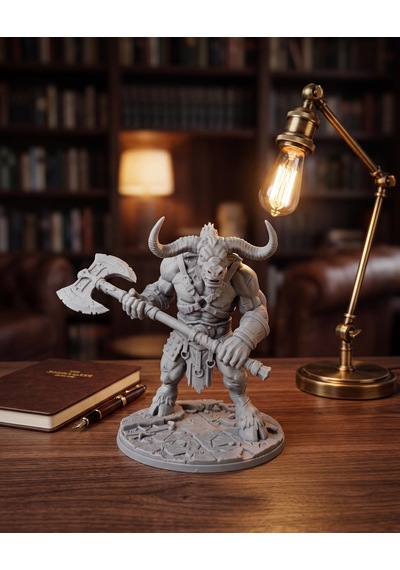 Minotaur Yunan Mitolojisi Boğa Adam Biblosu Antik Fantastik Figür Mat Gri 15 Cm Çalışma Masası Dekoru Mitoloji Sevenlere Hediye 15cm