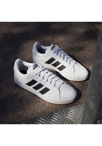 Ftwwht/cblack/ftwwht Adidas Erkek Günlük Spor Ayakkabı Grand Court Base 3.0 Jr4613 Beyaz