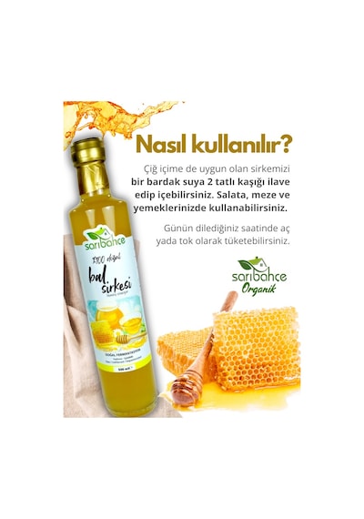 Bal Sirkesi 500 Ml - Organik Doğal Fermantasyon