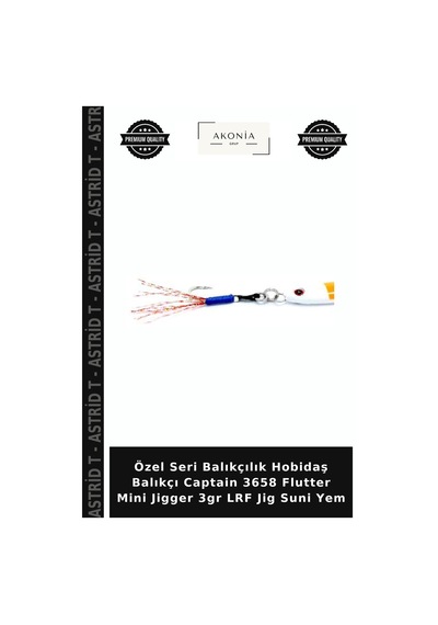 Özel Seri Balıkçılık Hobidaş Balıkçı Captain 3658 Flutter Mini Jigger 3gr Lrf Jig Suni Yem