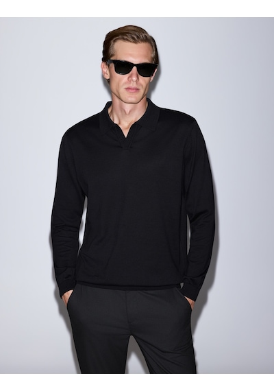 Pierre Cardin Siyah Regular Fit Kazak 50330182 Vr046