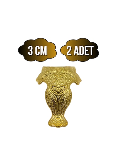 Lüx Metal Ayak Çeyiz Ve Hediye Kutusu Mobilya Ayağı 3cm Altın 2 Adet Altın