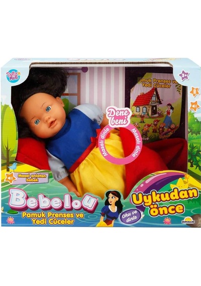 40022 Bebelou Uykudan Önce Bebeği Masal Anlatan Pamuk Prenses Ve