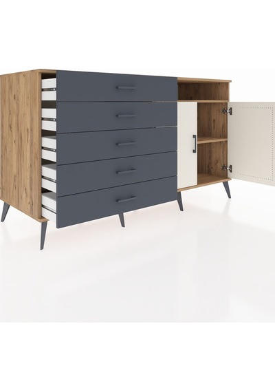 Kronos Konsol 2 Raflı 5 Çekmeceli 2 Kapaklı 176x59x99 Çam-aytaşı/ Çam-aytaşı/antrasit Kronos Konsol 2 Raflı 5 Çekmeceli 2 Kapaklı 176x59x99 Çam-aytaşı/ Çam-aytaşı/antrasit
