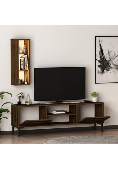 Bien Işıklı Tv Ünitesi Sandık Ceviz Ceviz Bien Işıklı Tv Ünitesi Sandık Ceviz Ceviz