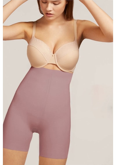 Mistirik Porfy Model Etkili Lazer Kesim Paçalı Iz Yapmaz Şort Korse Gül Kurusu Renk Gül Kurusu
