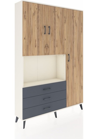 Arges Dolap 7 Raflı 3 Çekmeceli 3 Kapaklı 132x30x195 Aytaşı-çam/antrasit Atlas Çam/antrasıt Arges Dolap 7 Raflı 3 Çekmeceli 3 Kapaklı 132x30x195 Aytaşı-çam/antrasit Atlas Çam/antrasıt