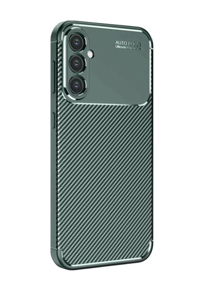 Newface Samsung Galaxy S25 Kılıf Auto Focus Karbon Kapak - Koyu Yeşil