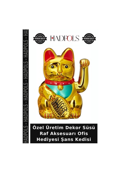 Özel Üretim Dekor Süsü Raf Aksesuarı Ofis Hediyesi Şans Kedisi