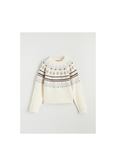 LC Waikiki Alıta Cıty Farkıyla Lcw Kids Bej Oval Yaka Desenli Kız Çocuk Triko Kazak Bej - 925578093 Bej LC Waikiki Alıta Cıty Farkıyla Lcw Kids Bej Oval Yaka Desenli Kız Çocuk Triko Kazak Bej - 925578093 Bej