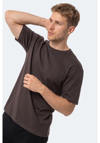 Slazenger Kodex Erkek Oversıze Kahve Tişört