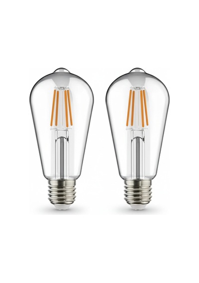 Kes505 Led Flamanlı St64 Ampul 6w 2700k 2 Li Paket