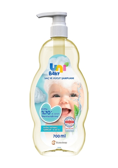 Uni Baby Bebek Saç ve Vücut Şampuanı 3 x 700 ML