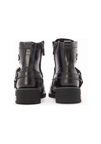 Harley Davidson Siyah Kadın Botu 025Z100423-Black-Derı Siyah