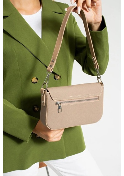 Just Polo Kadın Günlük Kullanıma Uygun Su Geçirmez Şık El Ve Omuz Çantası Shopper Ebat: 23 X 14 Cm Vizon