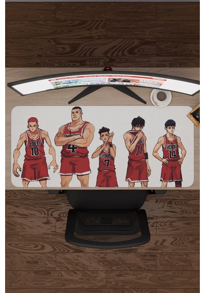 Slam Dunk Anime V4 - 90x40 Xxl Gaming Kauçuk Kaymaz Taban Mouse Pad Fare Altlığı