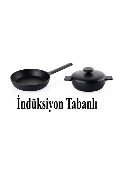 Schafer Cast Pro Döküm 26 Cm Basık Tencere Ve Tava - Siyah İndüksiyon Tabanlı