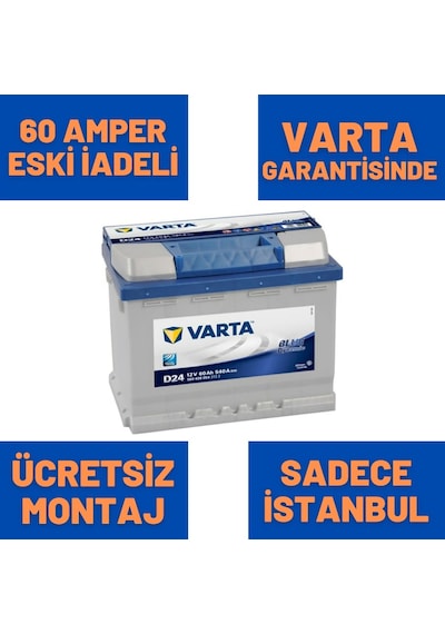 12V 60 Ah D24 60 Amper Varta Akü 540 Blue Dynamic / 469706625