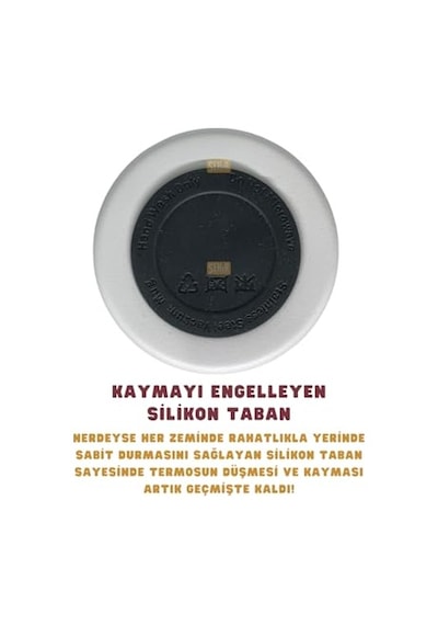 Lisanslı Çift Katlı Paslanmaz Çelik Termos 8 Saat Soğuk Hediye Kutulu Beyaz Çok Renkli