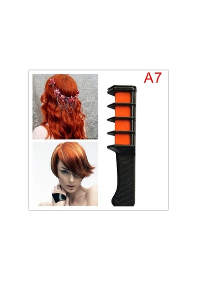 Rengarenk Saç Boyama Tebeşiri - Mini Taraklı Konsept Saç Boyama Seti Hair Chalk Turuncu