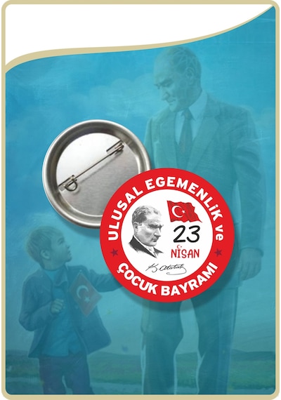 23 Nisan Rozet Seti -01 Toplam 10 Parça Çok Renkli