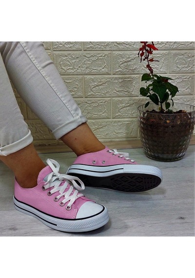 Fiyra 554 Pembe Kısa Unisex Sneaker Keten Spor Ayakkabı 001