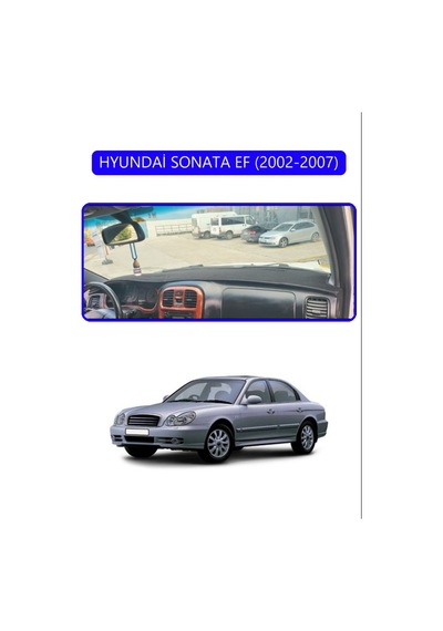 Hyundai Sonata Ef 2002-2007torpido Koruma Halısı Mavi Kenar