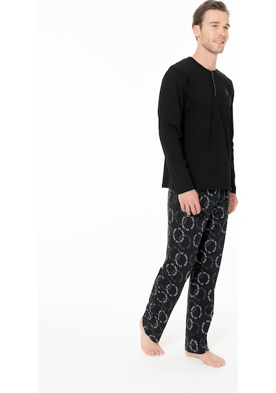 U.s. Polo Assn. Erkek Siyah Pijama Takım Siyah