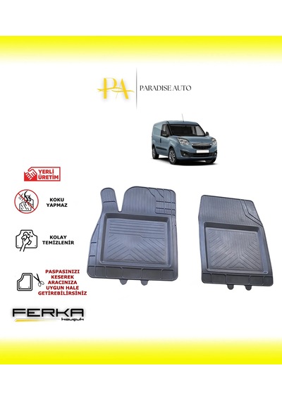 Opel Combo D Ön 2 Parça 2010-2019 Uyarlanabilir Universal Havuzlu Paspas