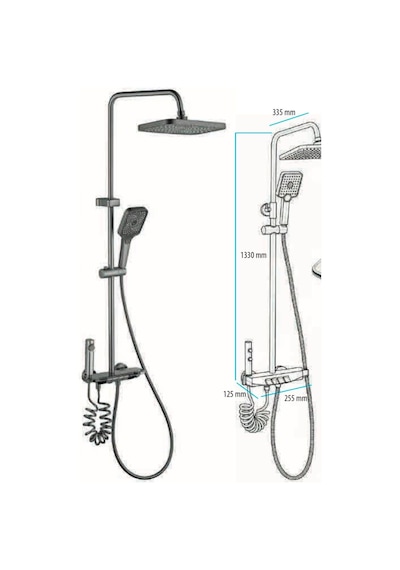 Osmo Piano Banyo Bataryası Ve Duş Sistemi Acar 24.04.200 Açık Gri