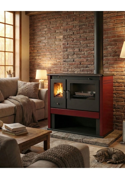 Goldfire Nova 11,5kw Odunluk Ve Fırınlı Çelik Kuzine Soba