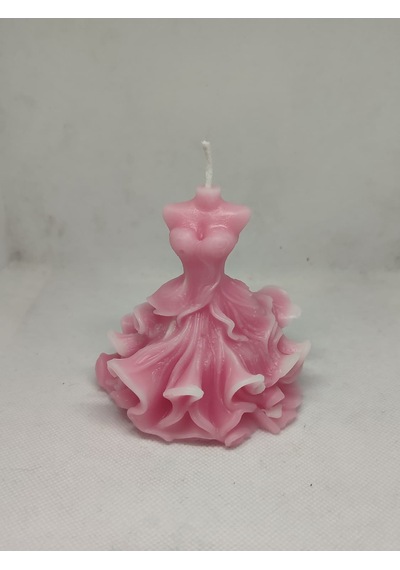 Dekoratif Gelin Mum Pembe