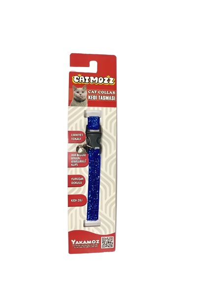 Catmozz Simli Elegance Kedi Boyun Tasması Siyah Small