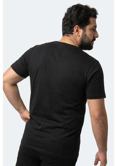 Slazenger Rıvaldo Jmb Erkek Büyük Beden Siyah Tişört