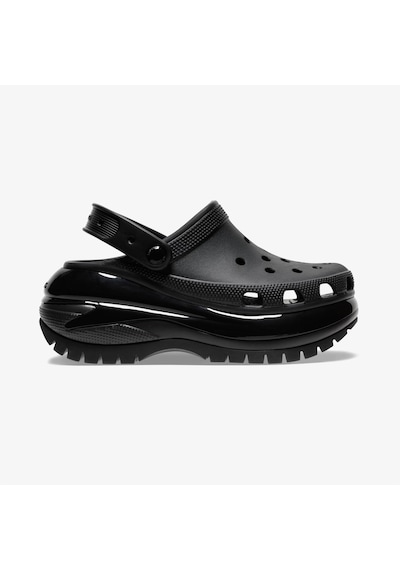Crocs Classic Mega Crush Kadın Siyah Terlik Düz 207988 Siyah