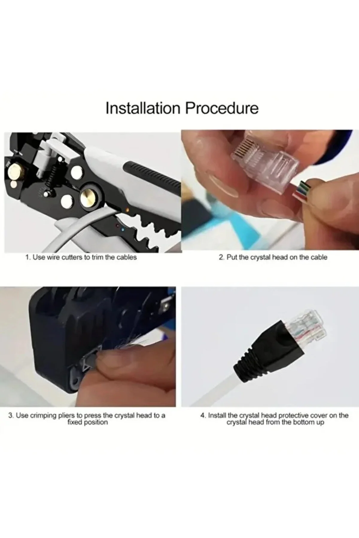 Yeni Nesil Rj45 Cat5 Cat6 Konnektör Delikli + Ağ Kablosu Boot Koruma Cover Kılıfı Konektörü Yeşil