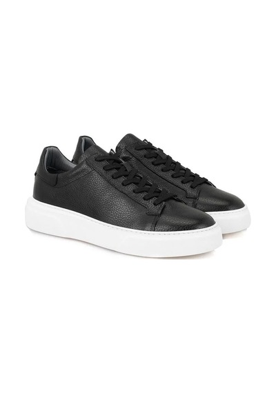 Makras Exclusive 777 Erkek Deri Sneaker Ayakkabı Siyah